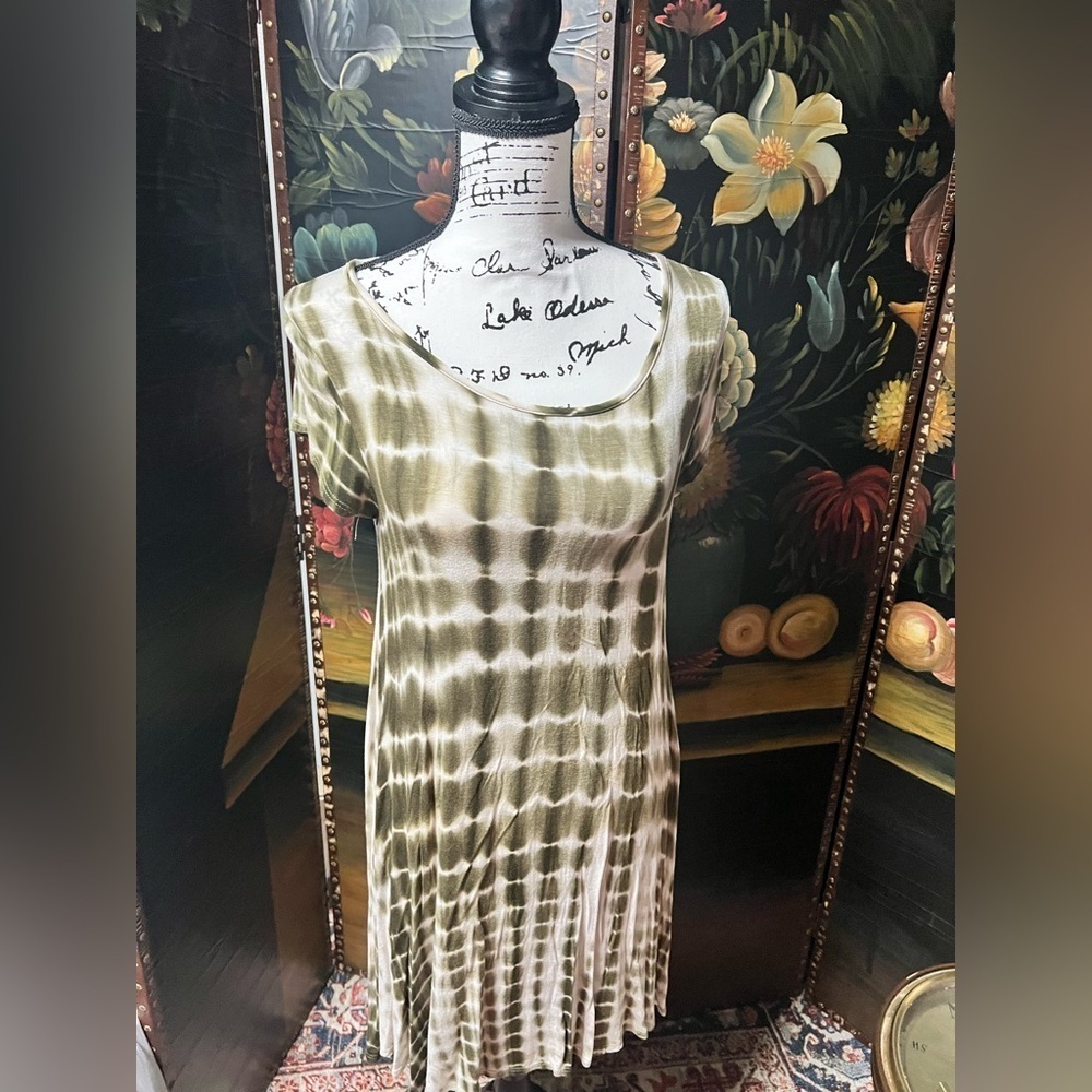 American City Wear Olive tie dye Dress (D4)